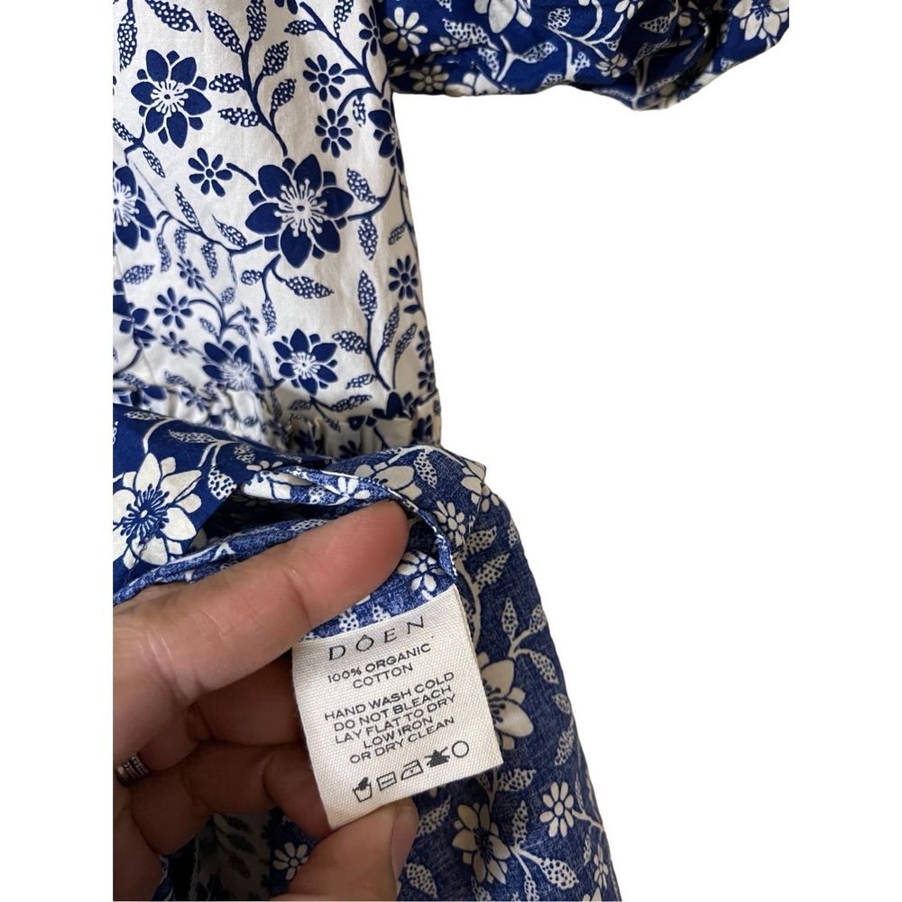 Doen Blue and White Floral Midi Dress - Picture 9 of 16